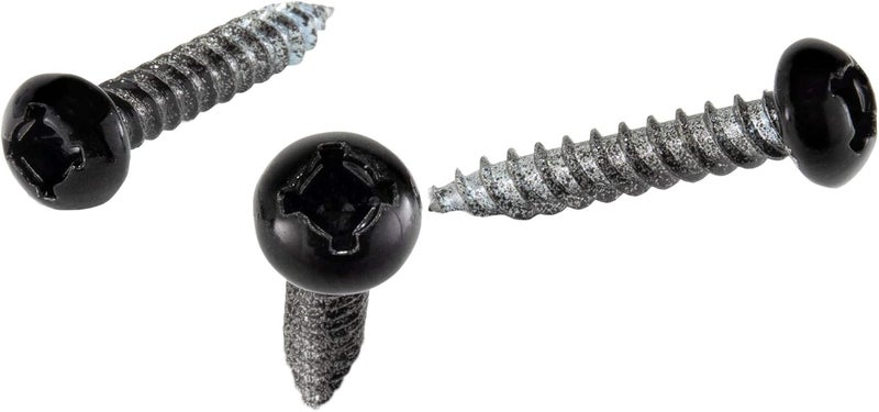 RecPro 8x1 Pan Head Metal RV Screws | Polar Black | Multi-Pack | RV Interior Screws | Factory Finished Look | (50) - Image 1